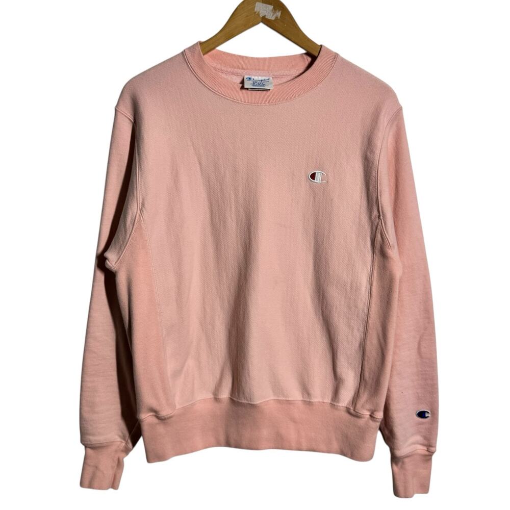 Champion Reverse Weave Sweatshirt Men S Pink Streetwear Embroidery Crewneck Top